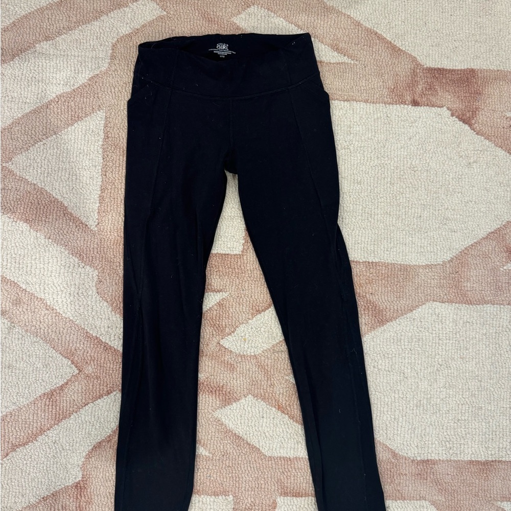 Black Athleta Girl Leggings with pockets 12
